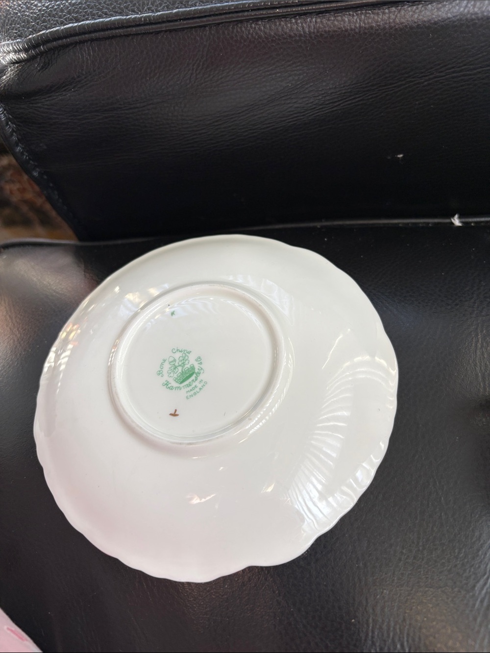 Vintage Floral Porcelain Teacup and Saucer Set with Gold Trim Morning Glory - Picture 6 of 8